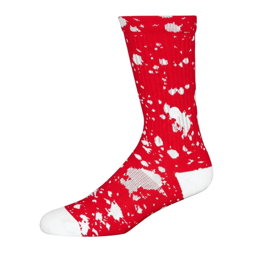 Ethika Mens Fit Kit Red Splatter Boxer Brief & Sock Set Size Medium New White